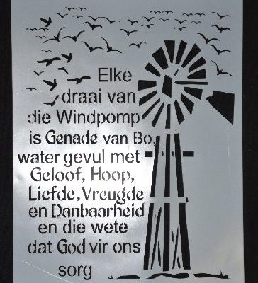 STENCIL DRAAI WINDPOMP 20 X 30CM