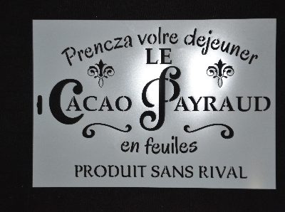 STENCIL FRENCH CACOA 20 X 30CM