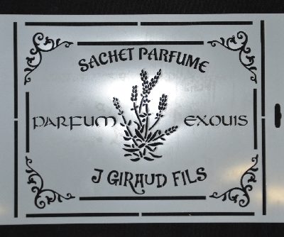 STENCIL PARFUME 20 X 30CM