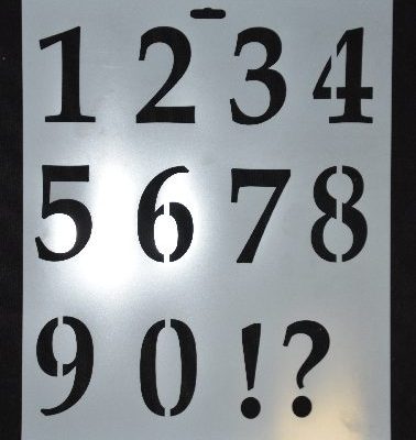 STENCIL NUMBERS 20 X 30CM