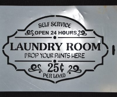 STENCIL LAUNDRY 20 X 30CM
