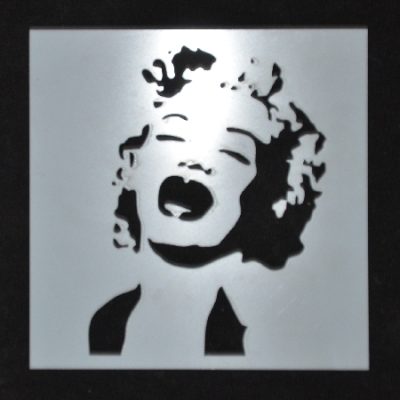 STENCIL MARILYN MONROE 10 X 10CM