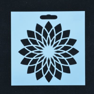 STENCIL FLOWER #6 10 X 10CM
