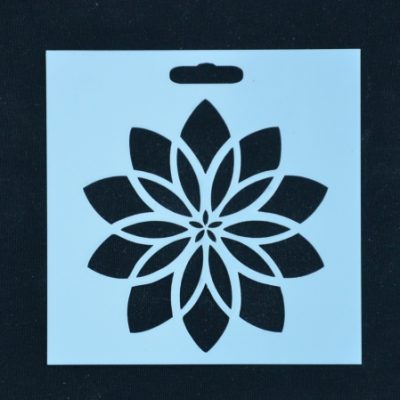 STENCIL FLOWER #5 10 X 10CM
