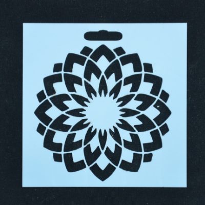 STENCIL FLOWER #4 10 X 10CM