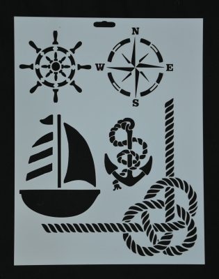 STENCIL NAUTICAL #2 20 X 30CM
