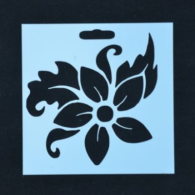 STENCIL FLOWER #8 10 X 10CM