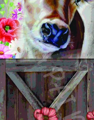 DOOR BARNYARD COW
