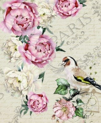 PINK PEONIE BIRDS
