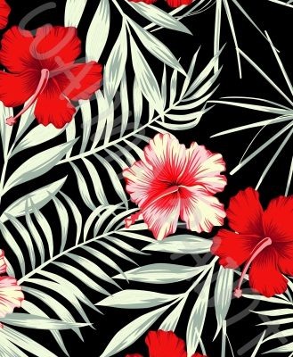 RED FLOWER PATTERN