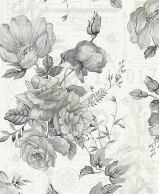 VINTAGE GREY FLOWERS