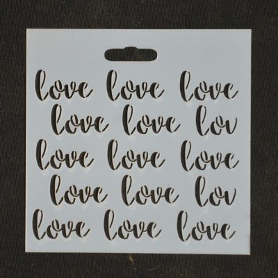 STENCIL LOVE LOVE 10 X 10CM