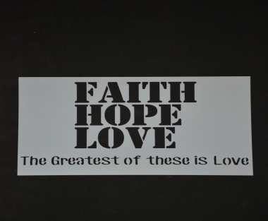 STENCIL FAITH 20 X 30CM | Wannapaint